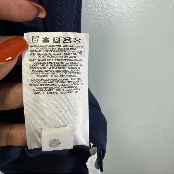 Nike Men's Dark Blue Dri-Fit Polo with White Accents XL‎ - Picture 6 of 8